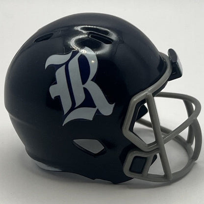Custom Rice Owls Pocket Pro Helmet Navy Blue American Conference Gray Facemask