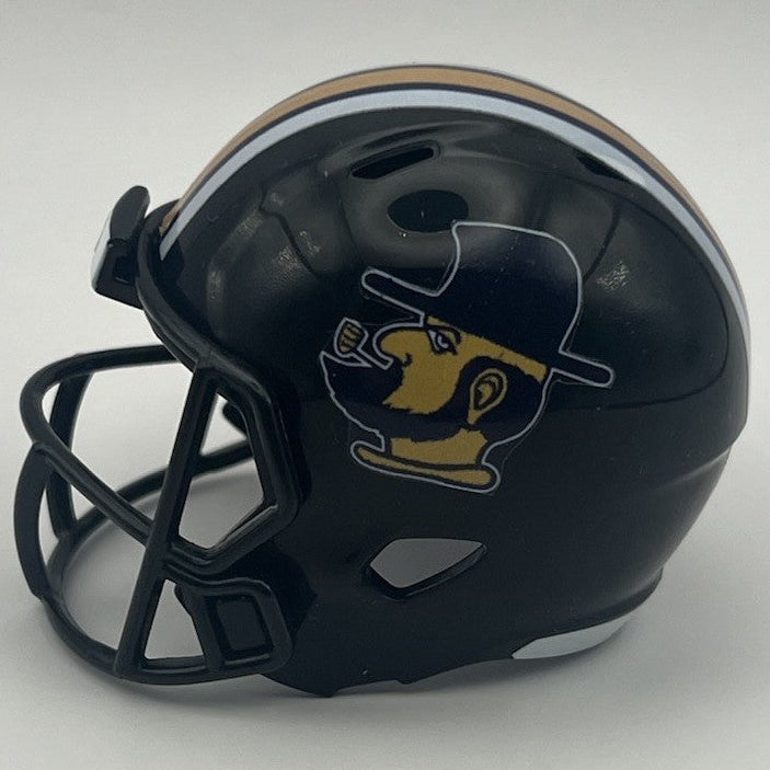 Custom App State Mountaineers Pocket Pro Helmet Black Sun Belt
