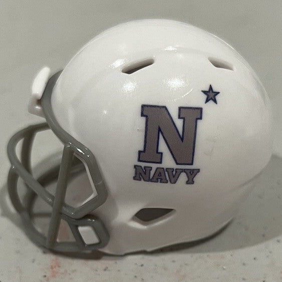 Custom Navy Midshipmen Pocket Pro Helmet White American Conference