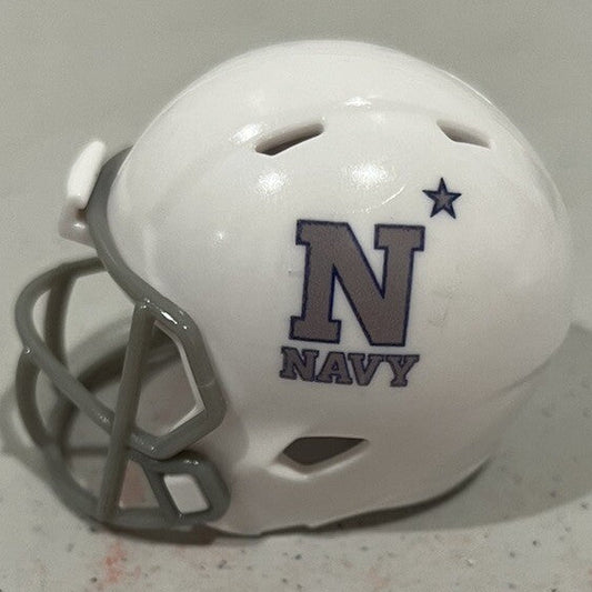 Custom Navy Midshipmen Pocket Pro Helmet White American Conference
