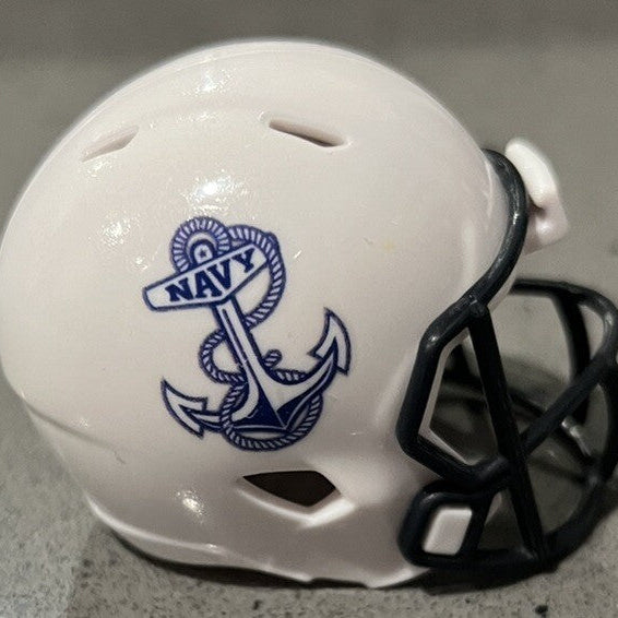 Custom Navy Midshipmen Pocket Pro Helmet White American Conference