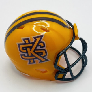 Custom Kennesaw State Owls Pocket Pro Helmet Yellow Conference USA