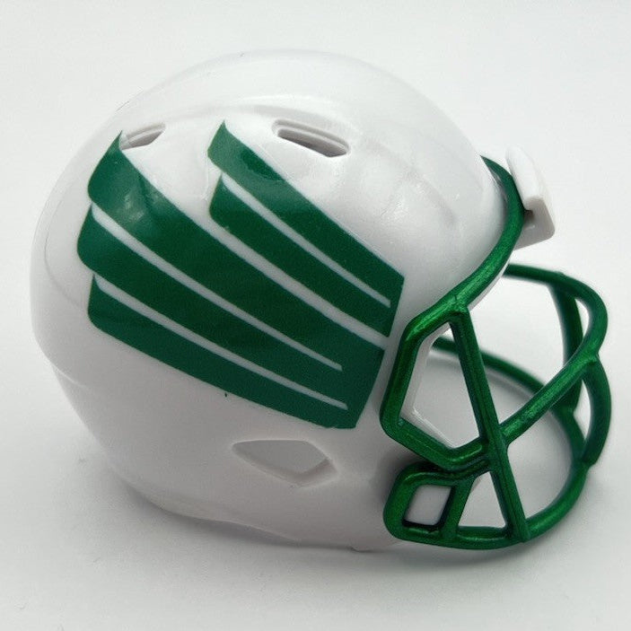Custom North Texas Mean Green Pocket Pro Helmet White American Conference