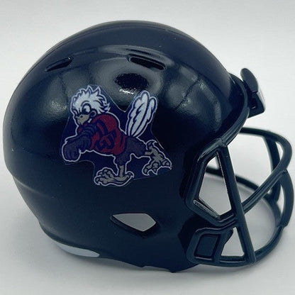Custom Liberty Flames Pocket Pro Helmet Navy Blue Conference USA