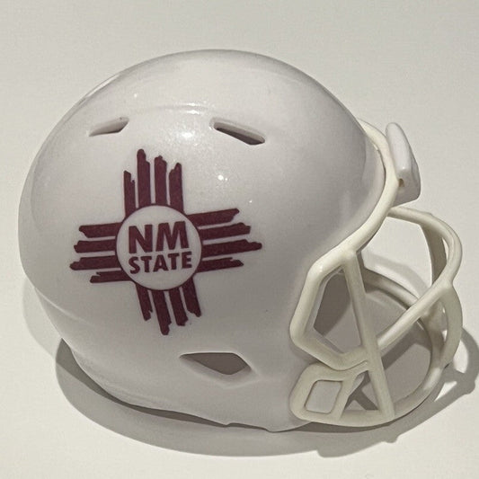 Custom New Mexico State Aggies Pocket Pro Helmet White Conference USA