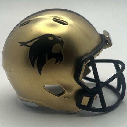Custom Texas State Bobcats Pocket Pro Helmet Gold Pac-12