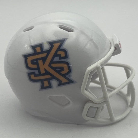 Custom Kennesaw State Owls Pocket Pro Helmet White Conference USA